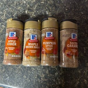 Set of 4 McCormack Finishing Sugars